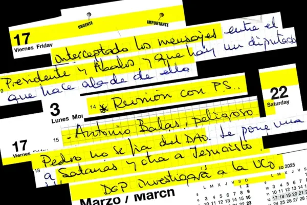 Leire's 'Notebook 2025' includes three other precise mentions of "PS": the "meeting with PS" points to Sánchez