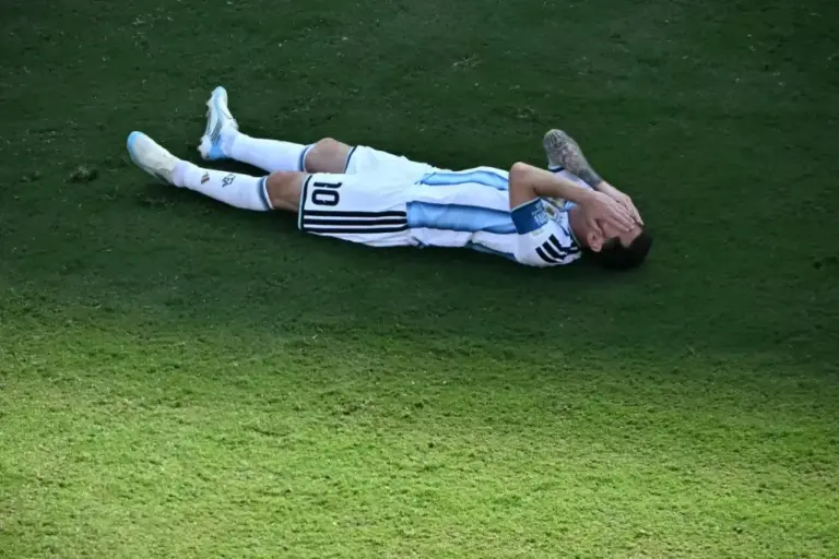 Messi's despair, after the final lost to Spain.