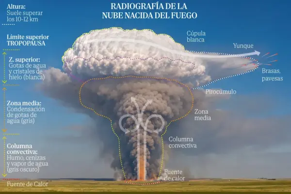 Pyrocumulonimbus, the monstrous cloud born from the fire itself that makes it unpredictable: "It's as if the fire had a life of its own"