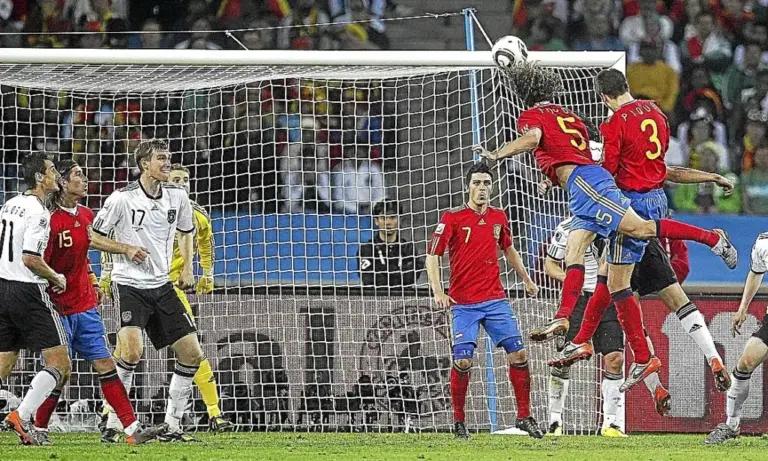 Puyol's header during the 2010 World Cup semifinal.