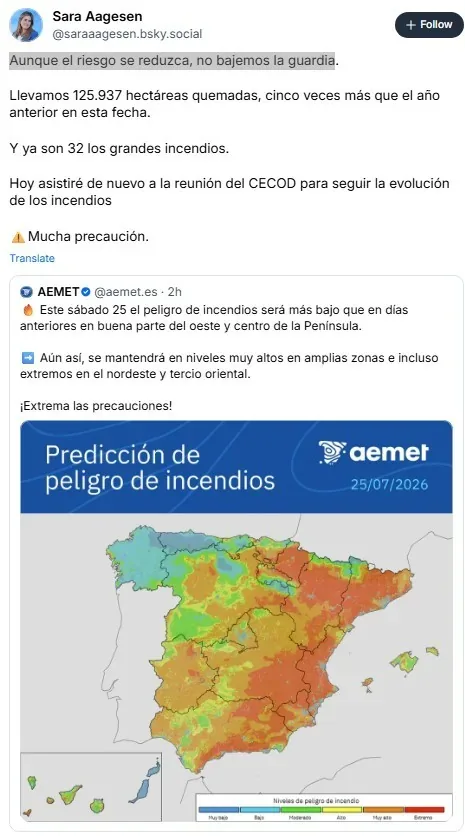 Fires in Madrid and the rest of Spain, latest news today, live | Pedro Sánchez, from the command center in Cenicientos: "We have a window of opportunity this weekend to be able to control the fire"