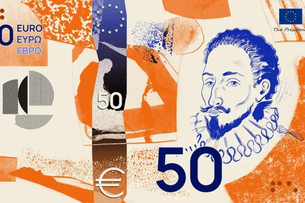 Cervantes, candidate for a 50 euro banknote: the ECB decides the new design of European money between rivers and birds or cultural figures