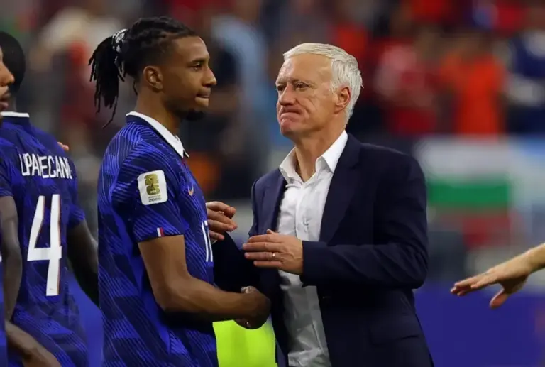 Deschamps consoles Olise after the final whistle in Dallas.