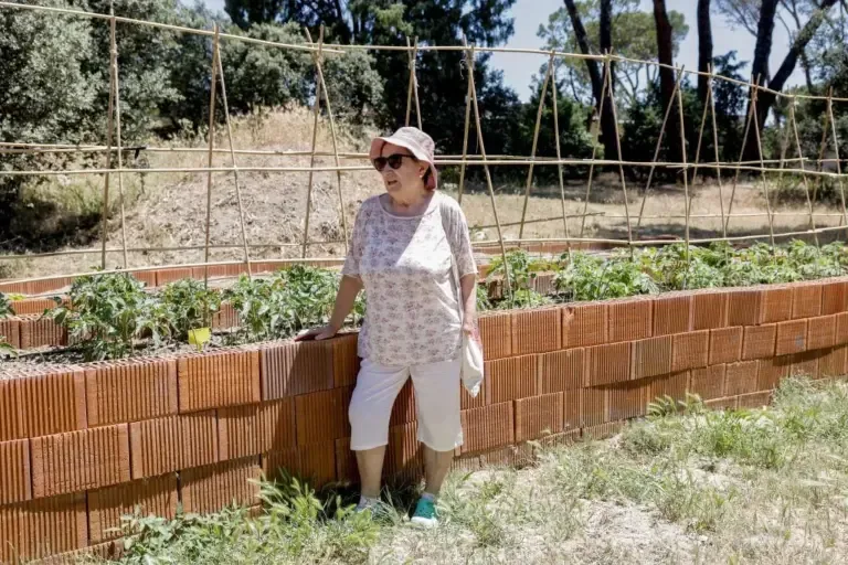 They have ample common areas ranging from a large dining room to a vegetable garden