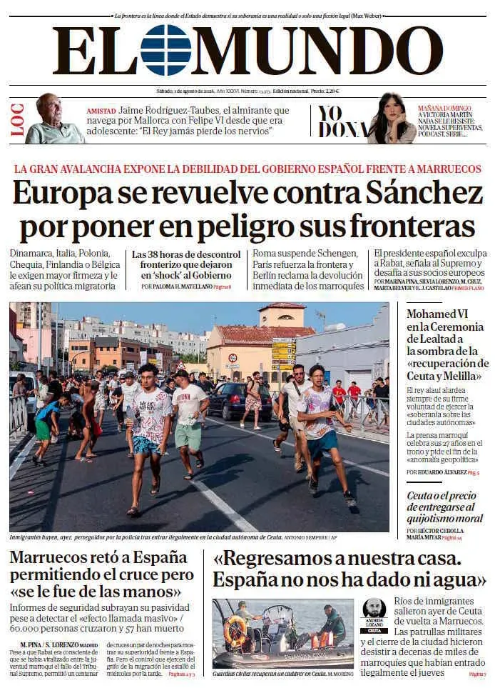 Cover of EL MUNDO on Saturday, August 1, 2026
