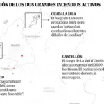 This is the progress of the fires in Ávila, Madrid, and Castellón, explained in charts