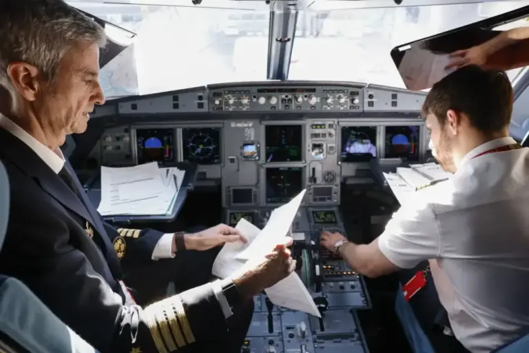 Pilots of the eclipse flight.