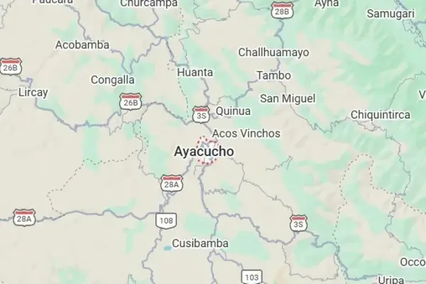 A magnitude 7.2 earthquake shakes the Peruvian region of Ayacucho