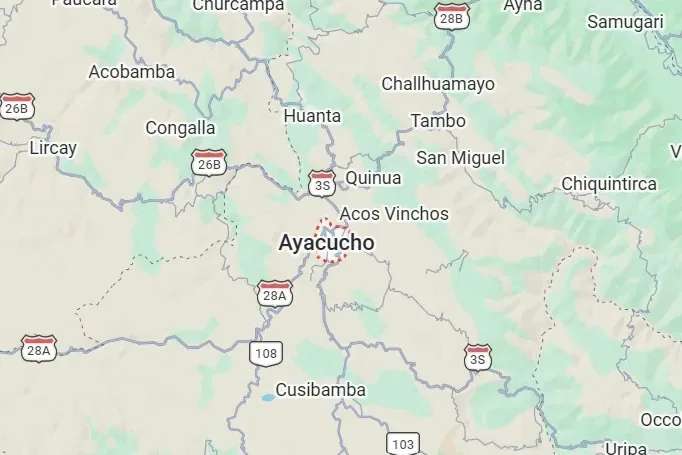 A magnitude 7.2 earthquake shakes the Peruvian region of Ayacucho