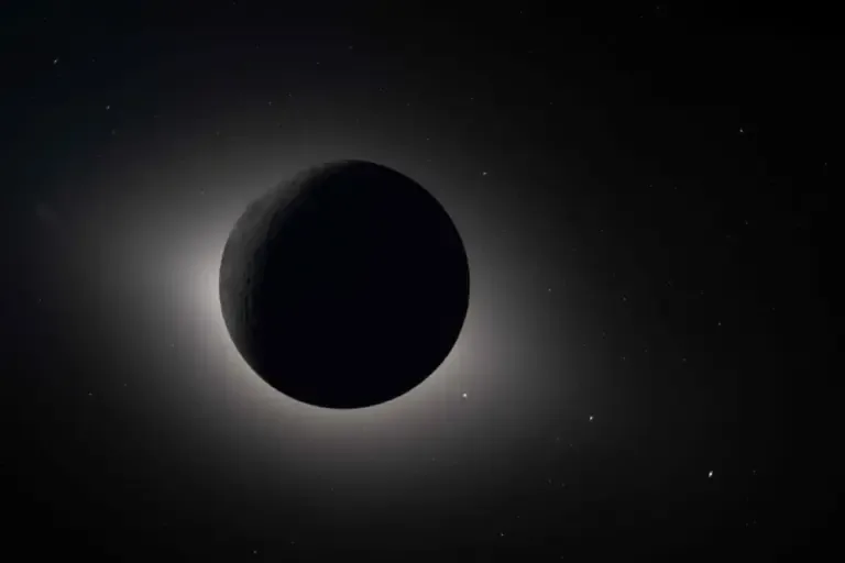 A total solar eclipse in archive image.