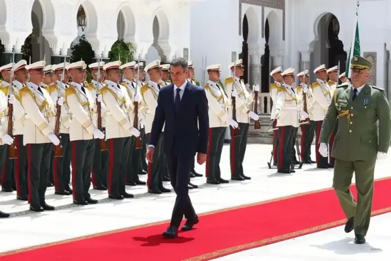 The President of the Government, Pedro Sánchez, during his last trip to Algeria, where he closed various commercial agreements with the North African country. The visit took place last July 20.