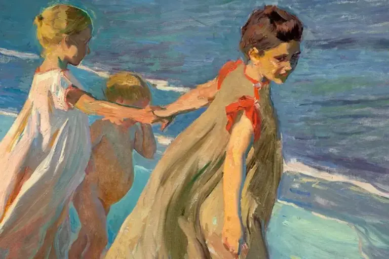 Scene on the beach, by Joaquín Sorolla.
