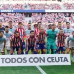 Atlético de Madrid and Osasuna display a banner in support of Ceuta following the controversy with Mbappé, Vinicius, and Konaté