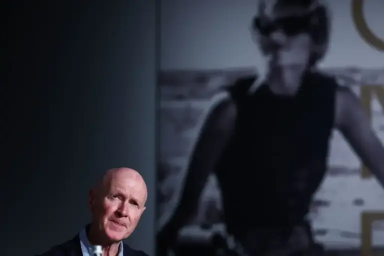 Screenwriter Paul Laverty at the jury presentation at the Cannes Festival.