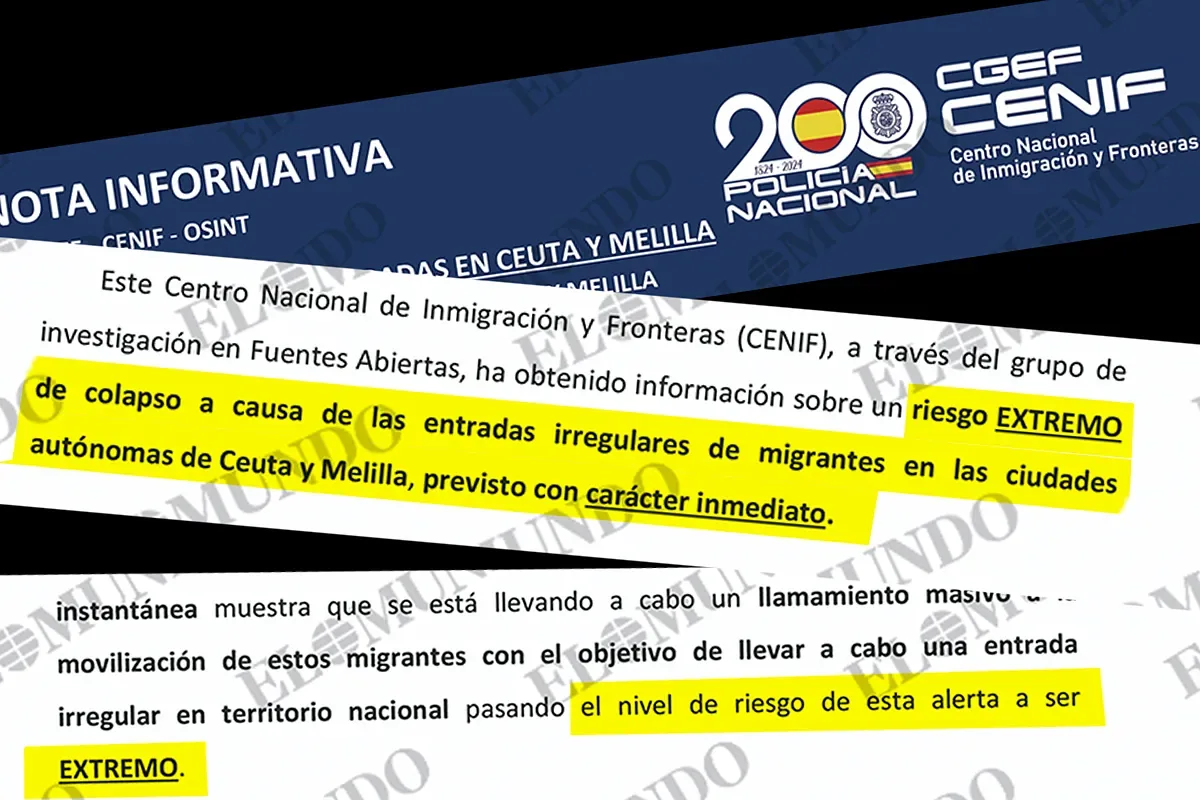 Two intelligence reports warned Robles and Marlaska of a "massive entry" and an "immediate collapse"