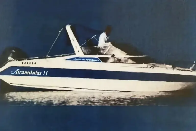 Jesús 'el Negro's boat when transporting more than a ton of hashish, at the end of May this year.
